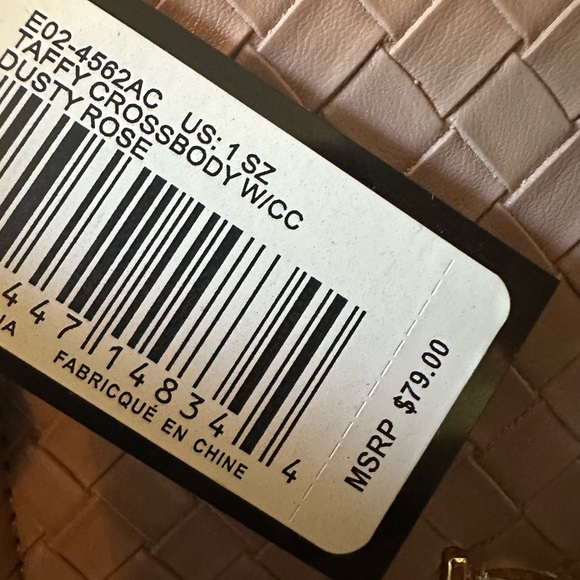 Bebe Crossbody Purse Light Purple w/ Gold Chain Strap Credit Card Holder NWT - Picture 6 of 7